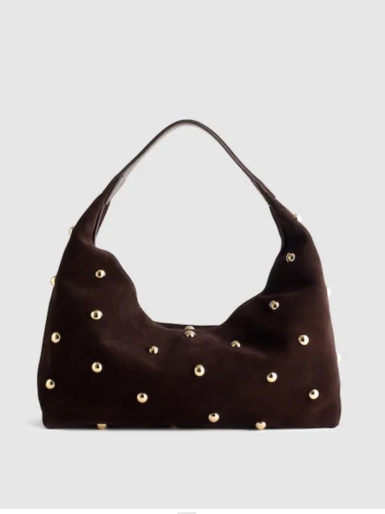 Madewell Handbags - Madewell Mylie Studded Shoulder Bag in Dark Carob